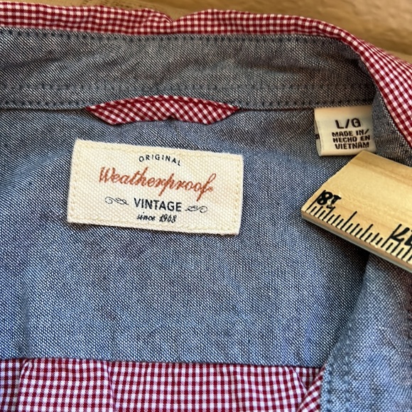 Original Weatherproof Vintage Womenβs Long Sleeve Button Down Shirt Large NWOT - Picture 6 of 14
